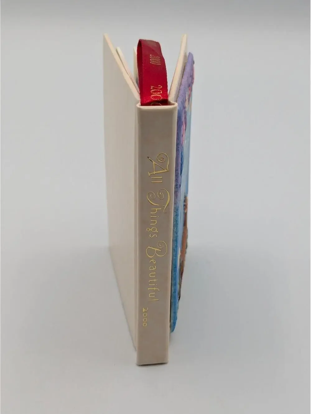 Hallmark Keepsake All Things Beautiful 2000 Mini Book Vintage Christmas Ornament